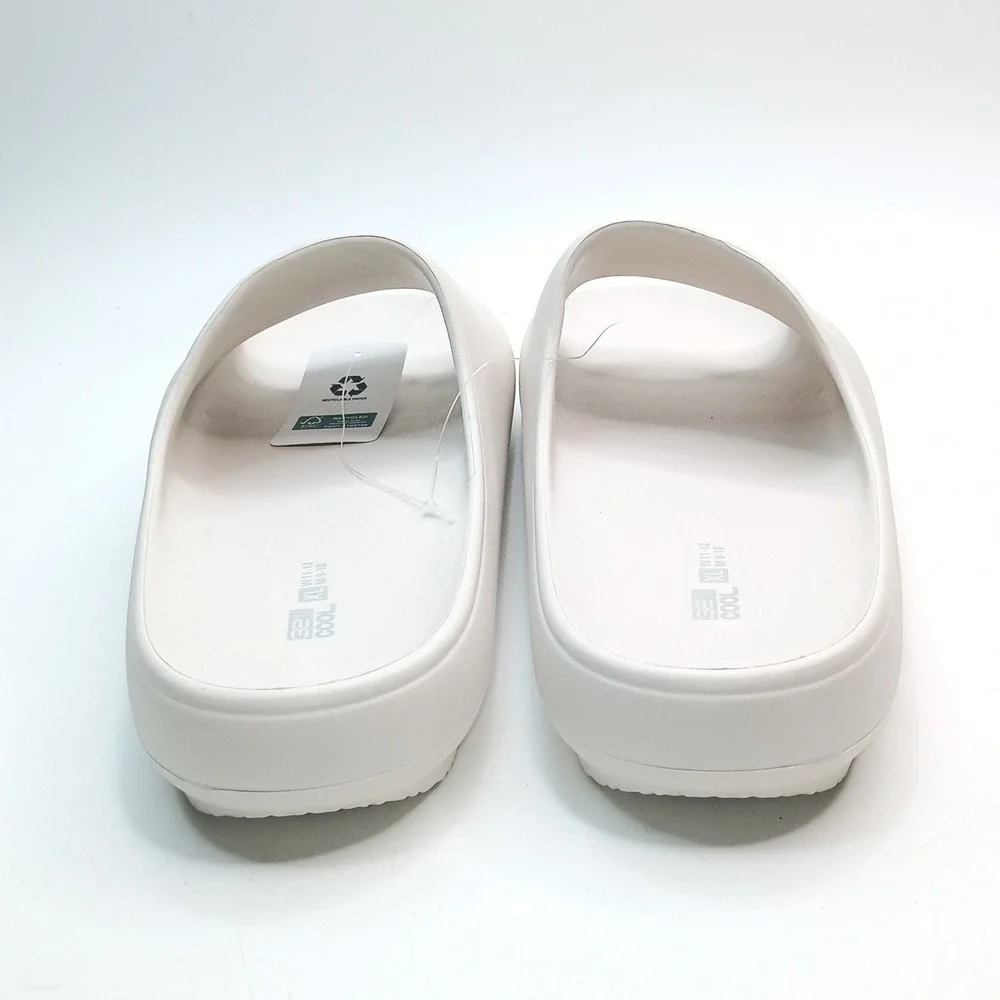 32 Degrees Cushion Slide Men Size 9-10 White Lightweight EVA Foam Sandals